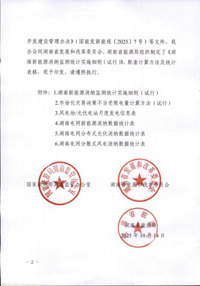 覆盖集中式风光场站!湖南能监办发布新能源消纳监测统计细则(图2)