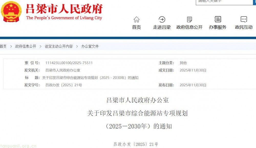 能源革命再提速!吕梁 2025-2030 综合能源站规划落地,筑牢氢能产业与绿色转型根基(图1)