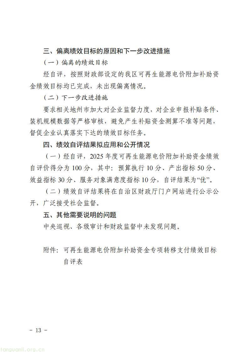 新疆发改委发布 2025 年度可再生能源电价附加补助资金绩效自评公告(图15)