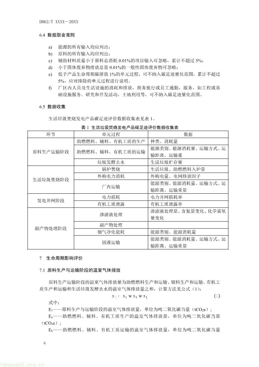 甘肃发布垃圾焚烧发电碳足迹评价规范征求意见稿(图9) 062208355818_0附件1《生活垃圾焚烧发电碳足迹评价技术规范征求意见稿》_10.jpg
